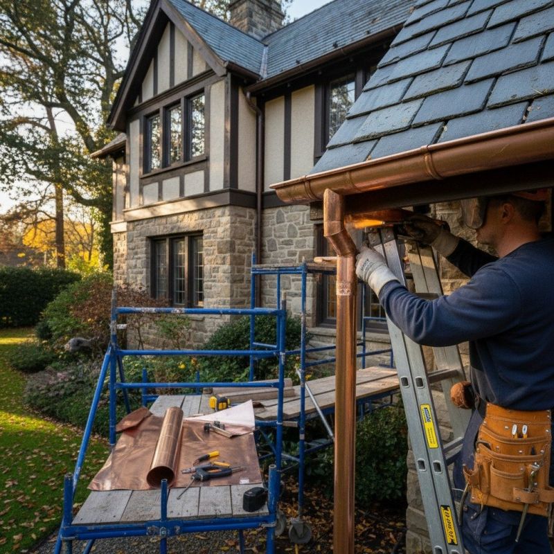 Copper Gutter Service detail